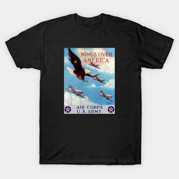 Wings Over America -- Air Corps WW2 T-Shirt by warishellstore
